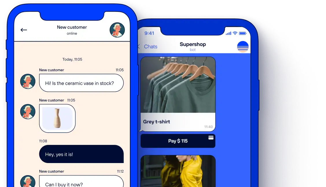 In social networks and messengers