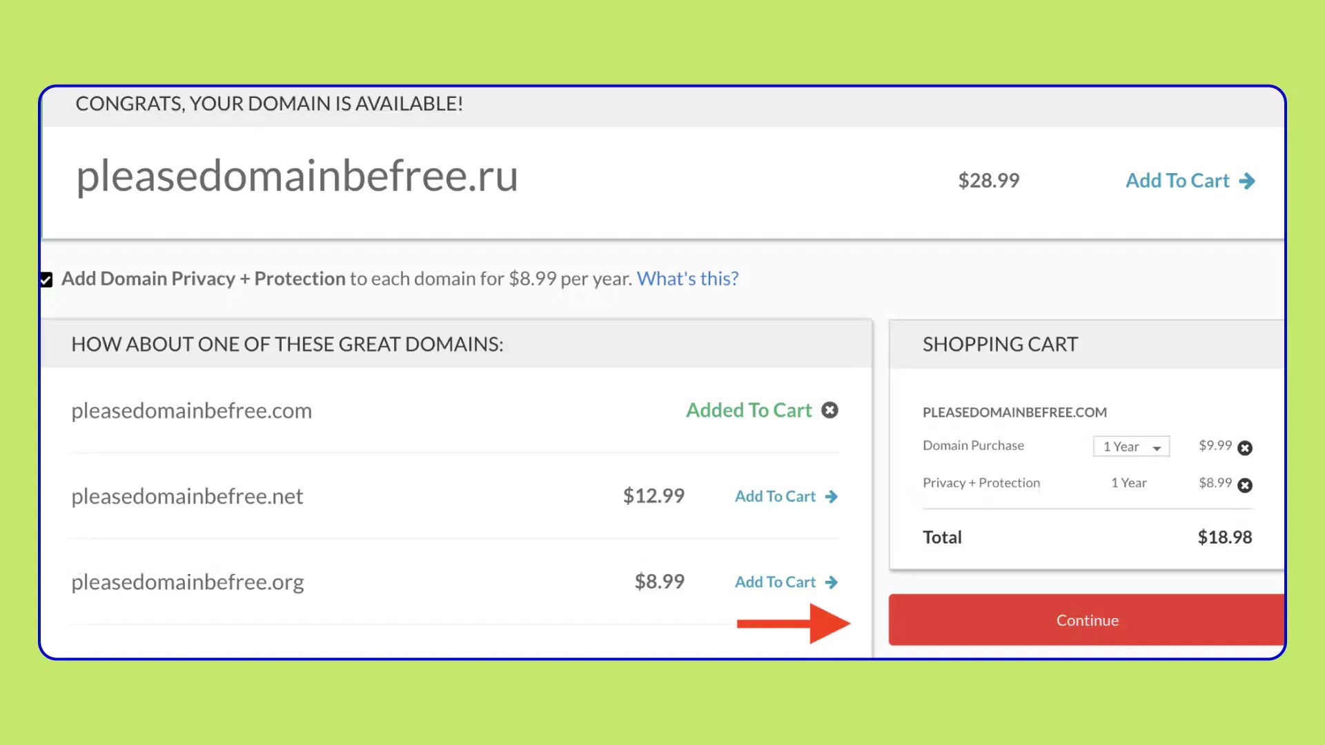 Pick your domain extension #2
