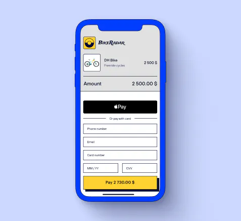 Кастомізована платіжна сторінка Кастомізована платіжна сторінка