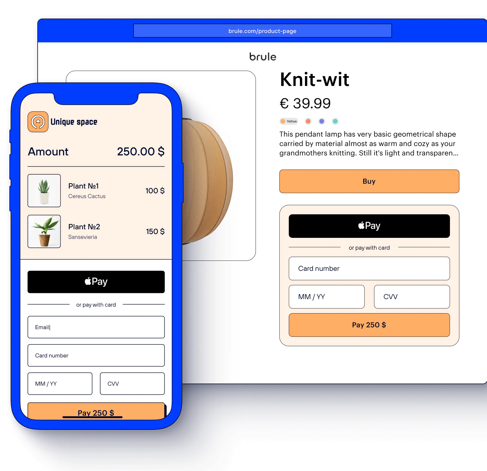 Adaptive payment checkout page
