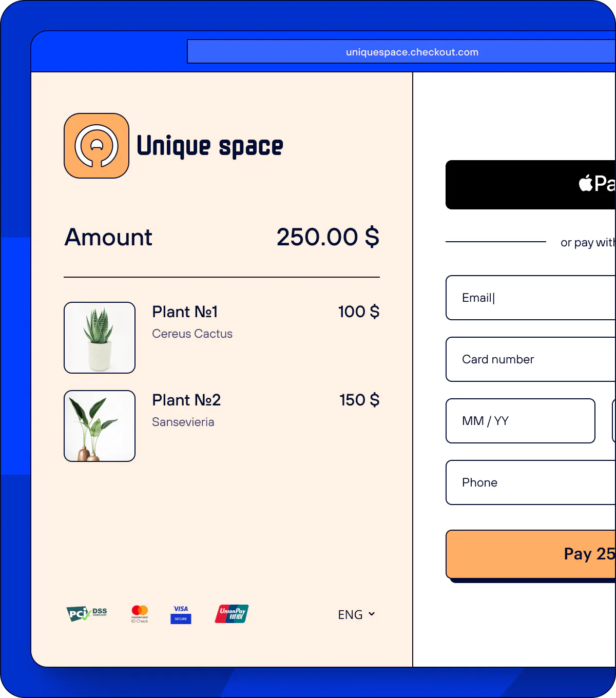 Payment page Payment page